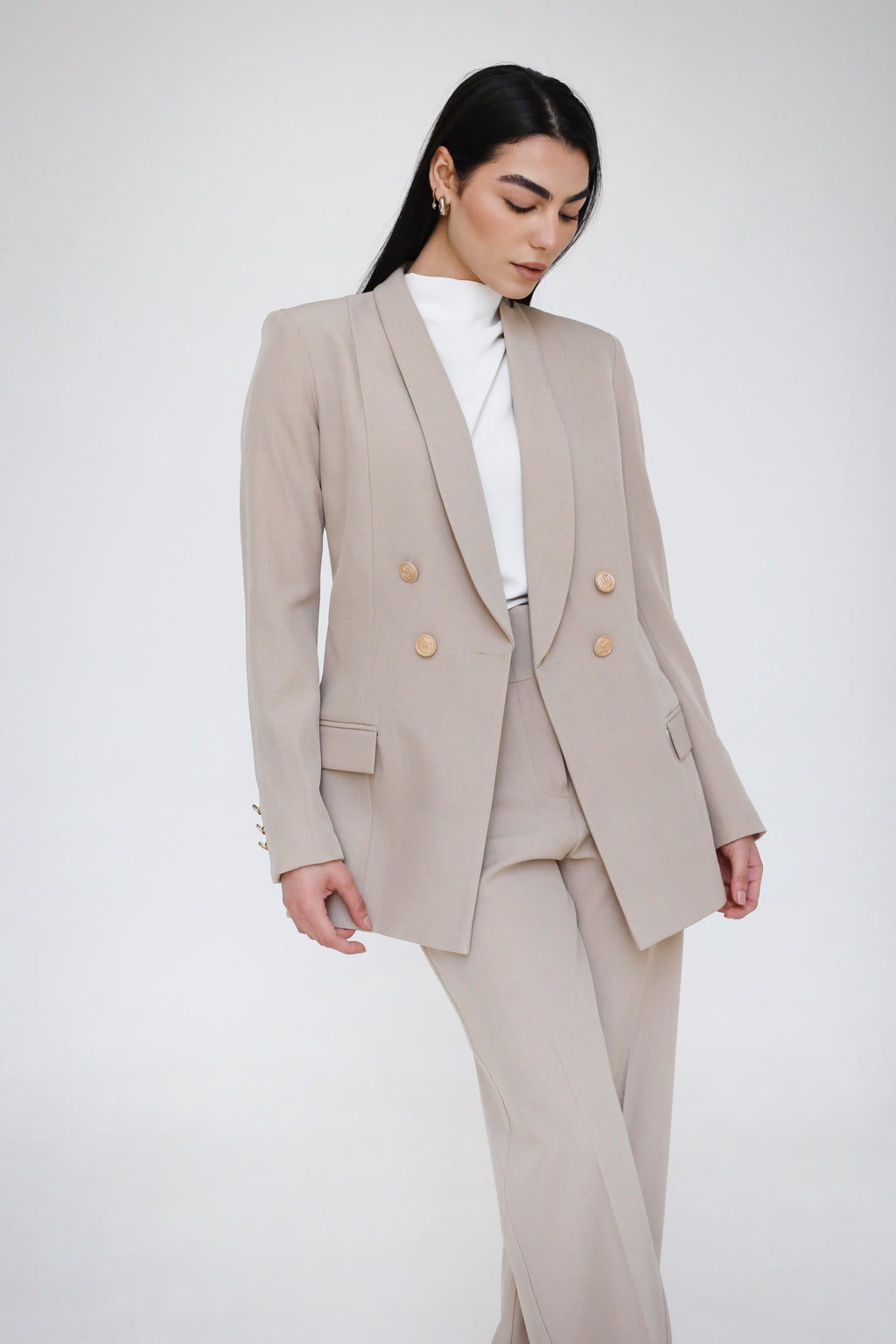 Elite Regular Fit Suit Beige