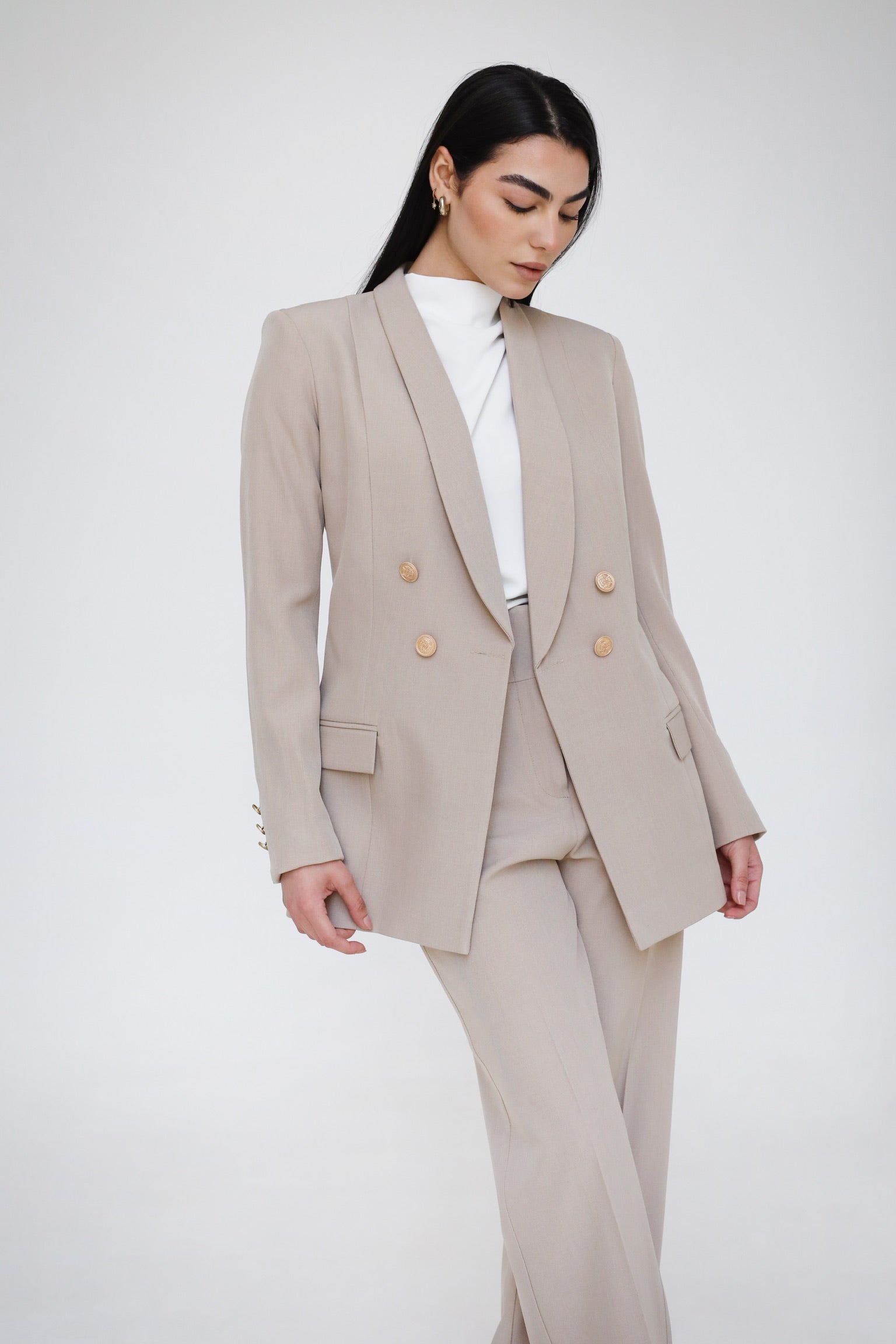 Elite Regular Fit Suit Beige