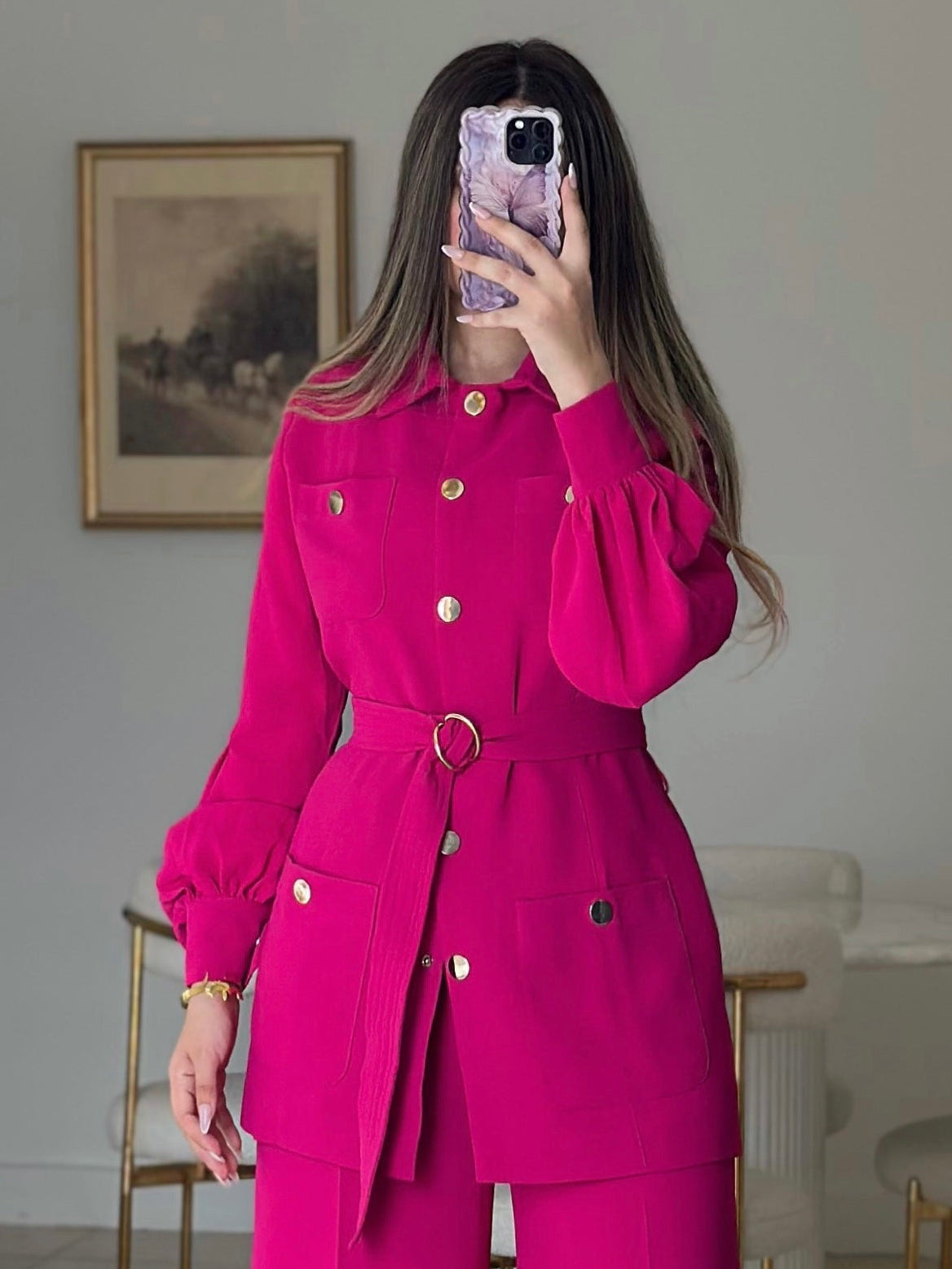 Casual Belted Blazer