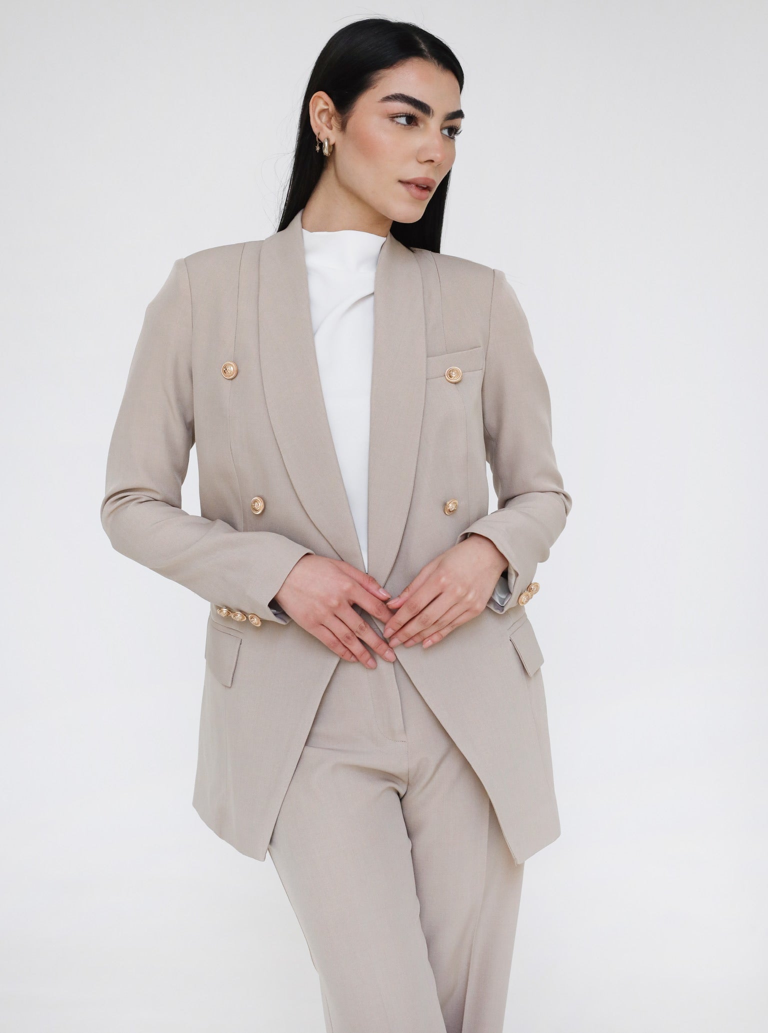 Elite Luxury Blazer Beige