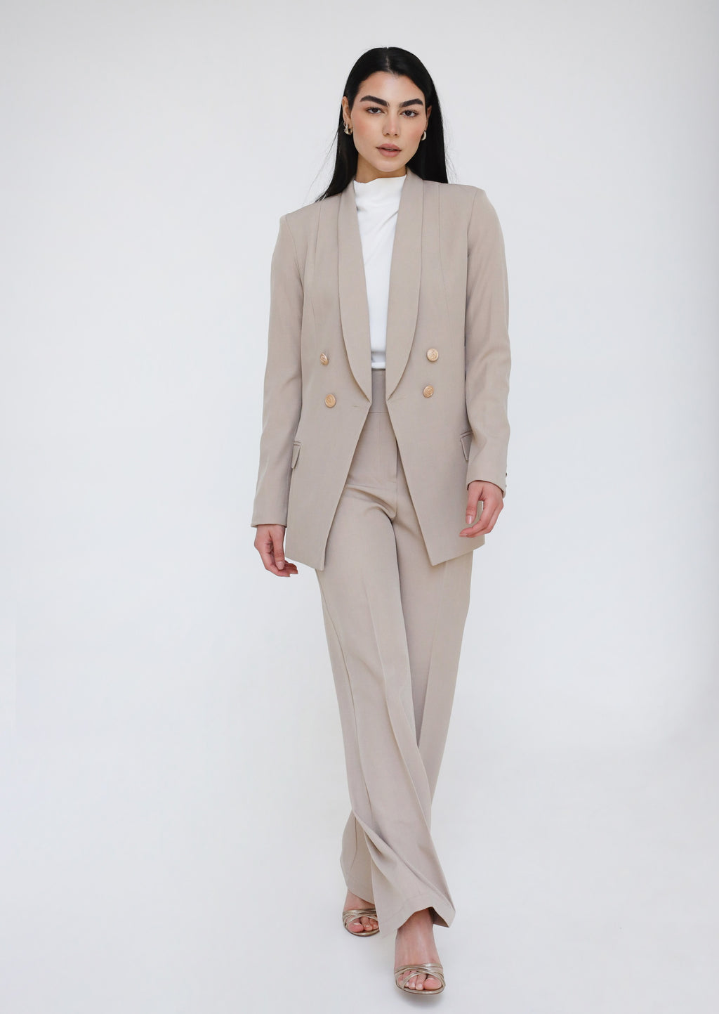 Elite Regular Fit Suit Beige