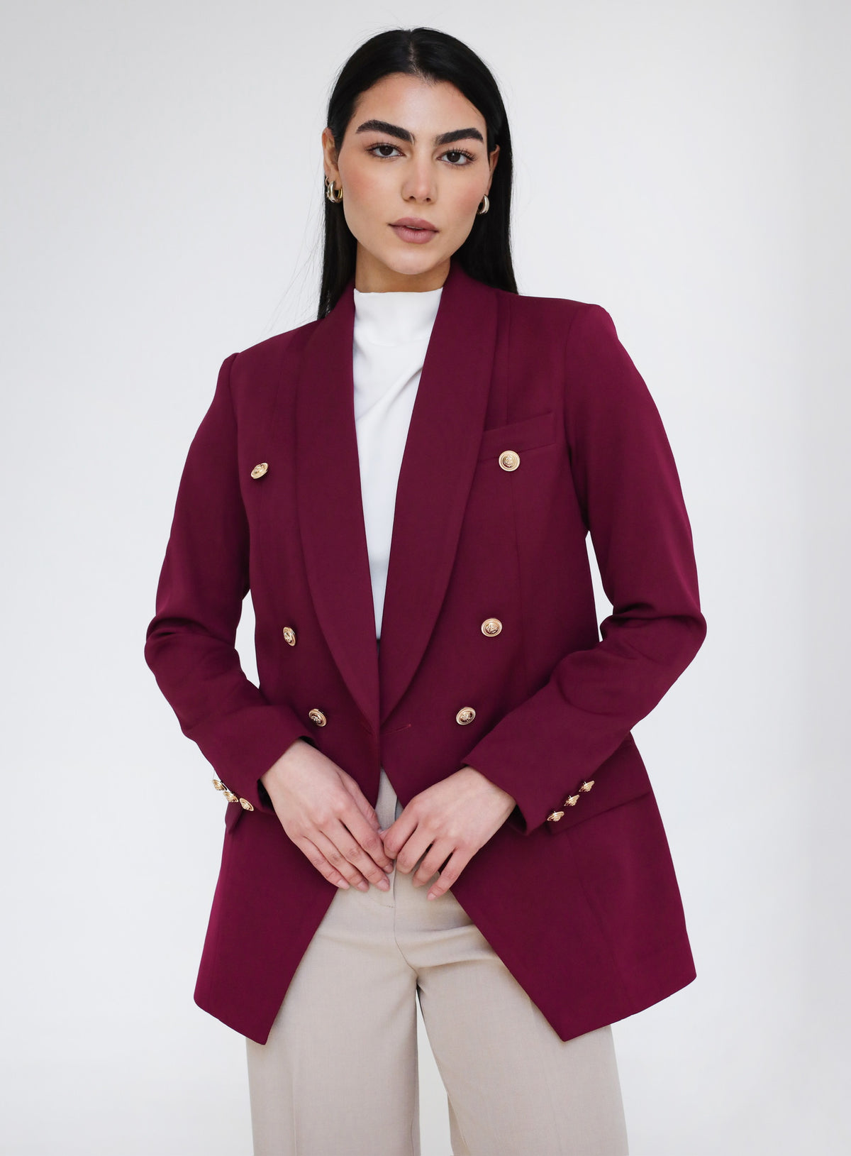 Elite Luxury Blazer Burgundy