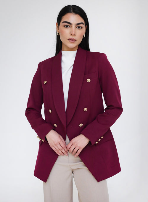 Elite Luxury Blazer Burgundy