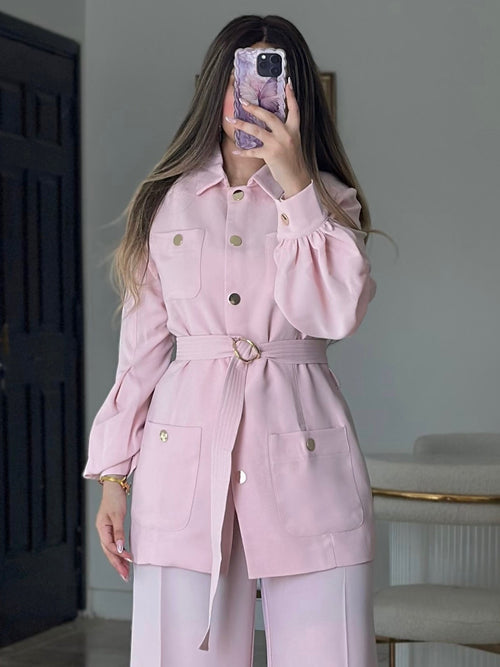 Casual Belted Blazer