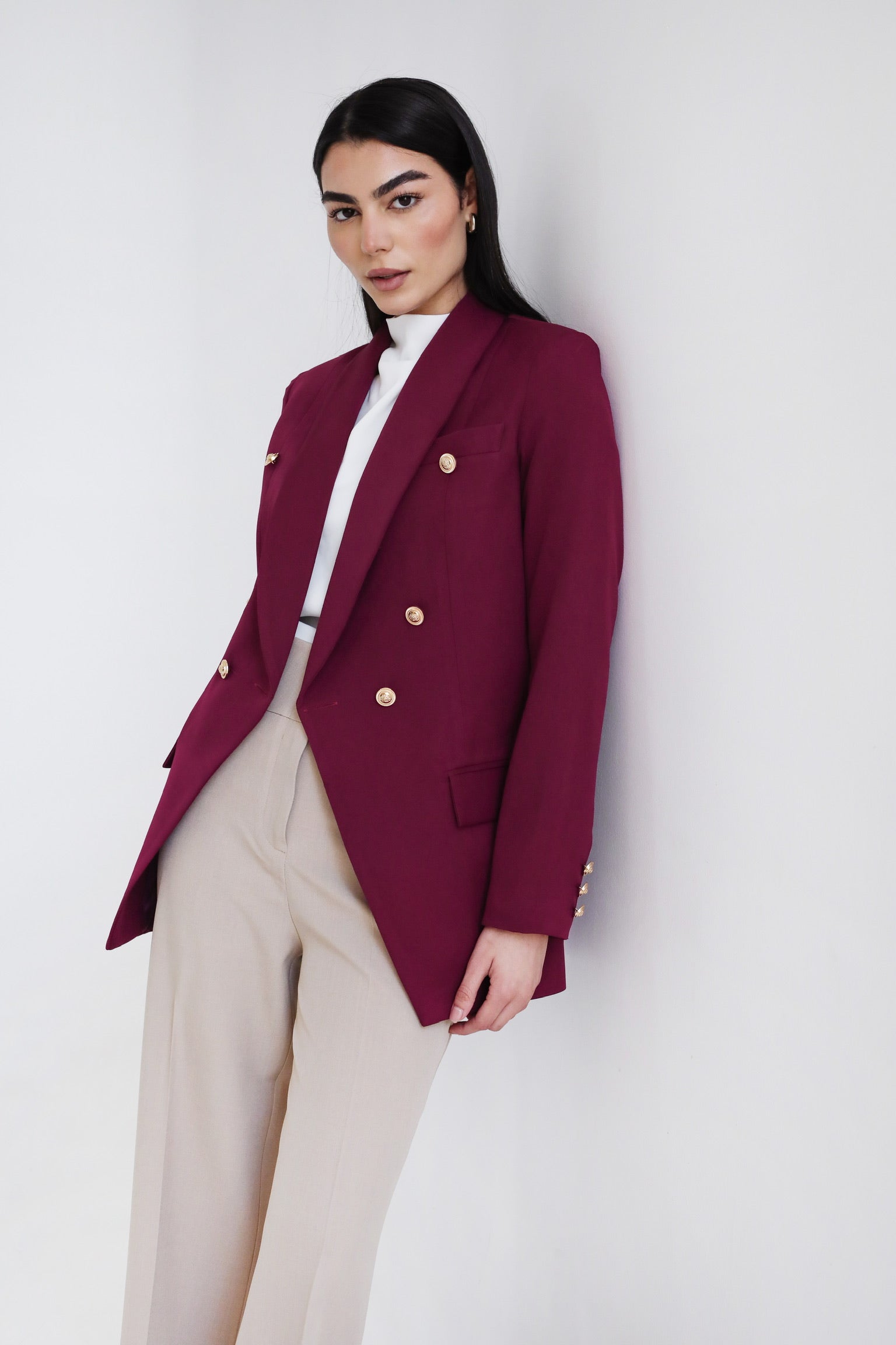 Elite Luxury Blazer Burgundy
