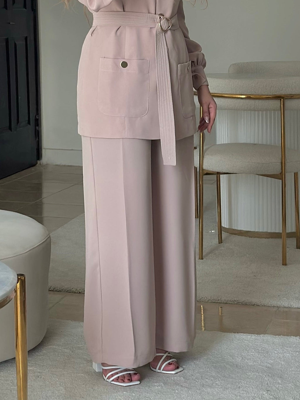 Modest Belted Set (Beige)