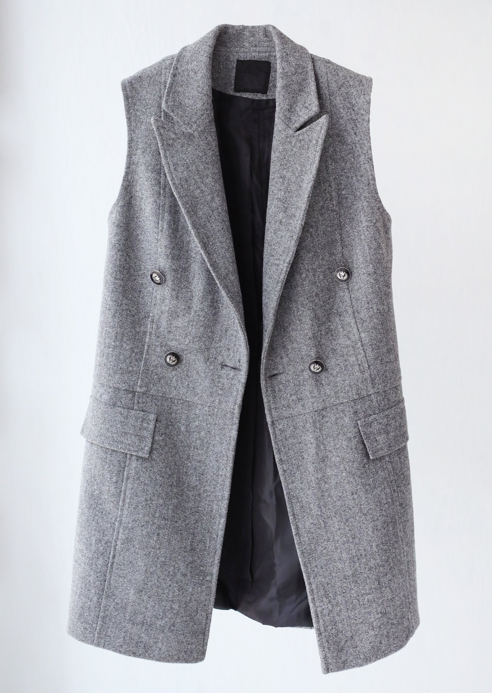 Wool Sleeveless Blazer