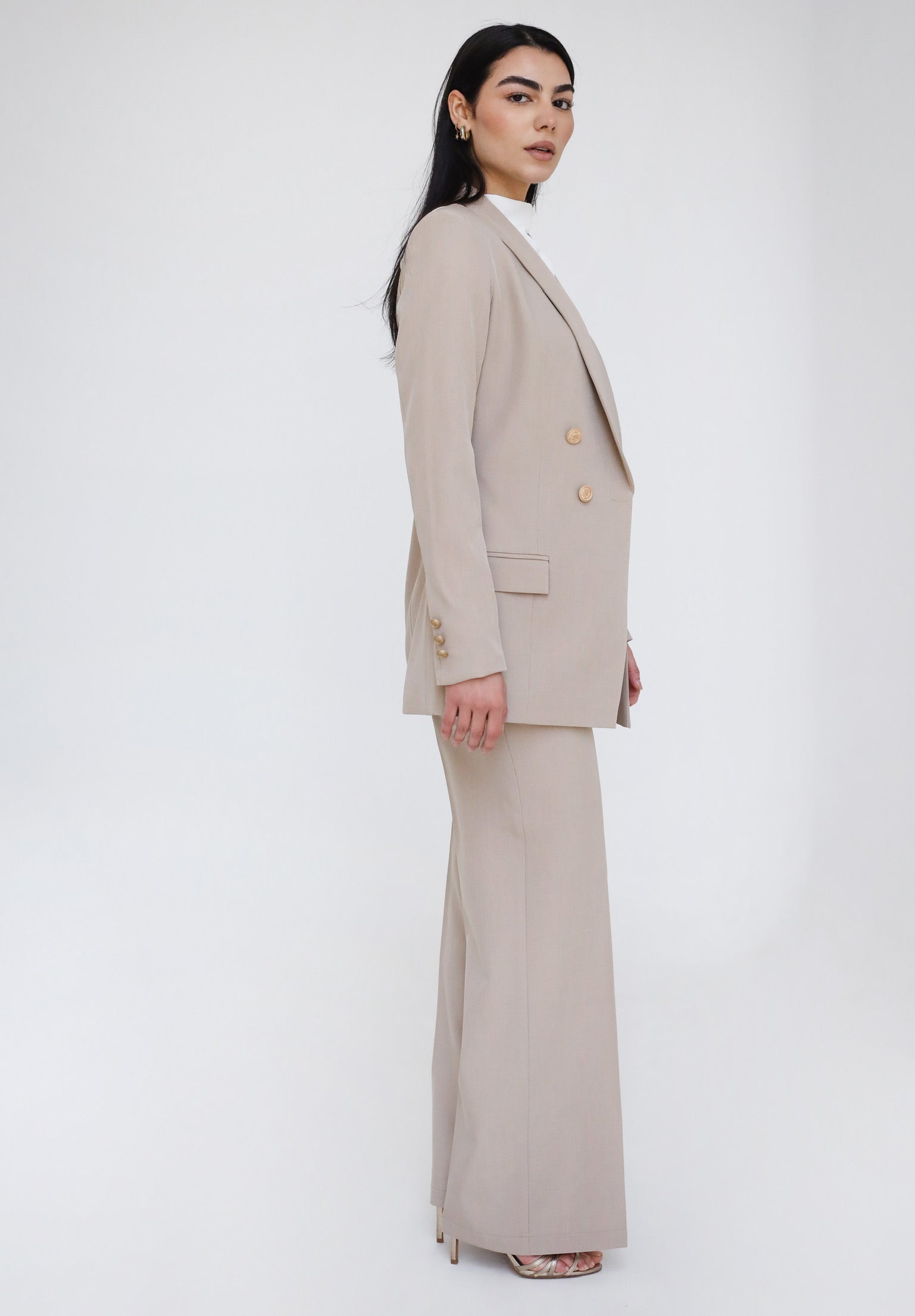 Elite Regular Fit Suit Beige