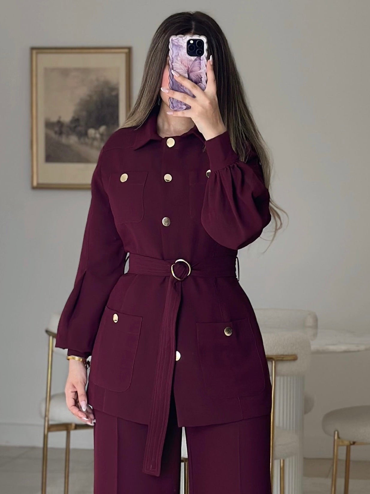 Casual Belted Blazer