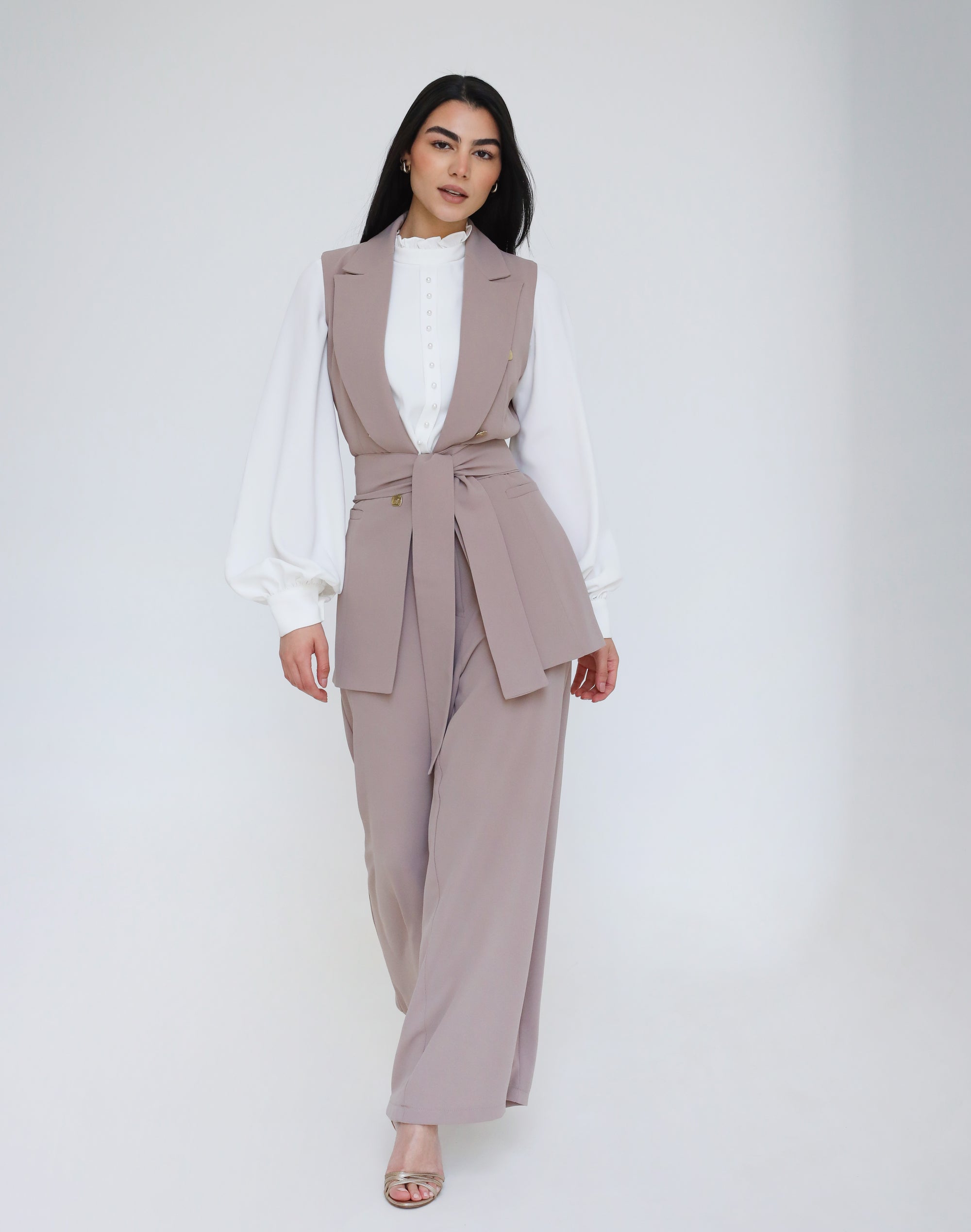 Elite Luxury Sleeves Suit Beige
