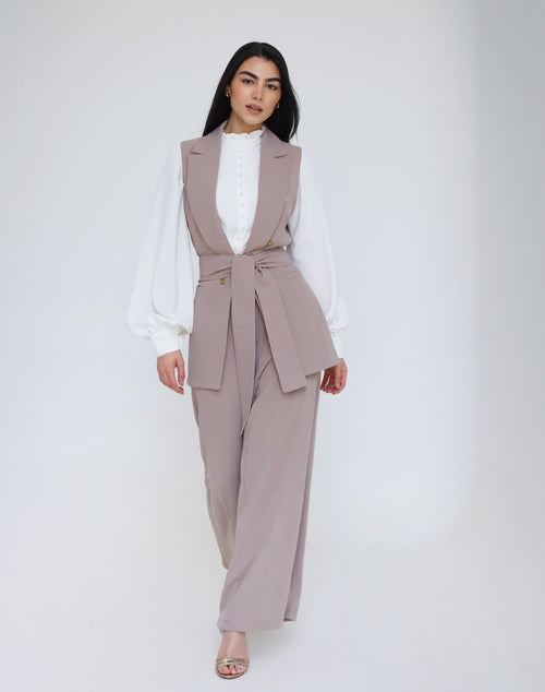 Elite Luxury Sleeves Suit Beige