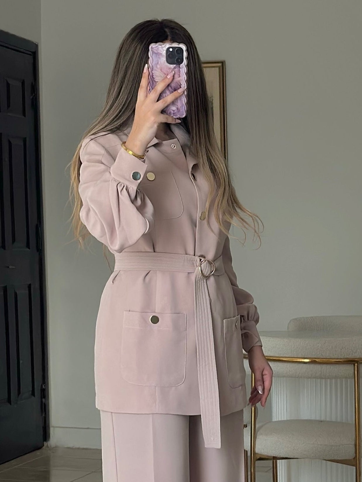 Casual Belted Blazer