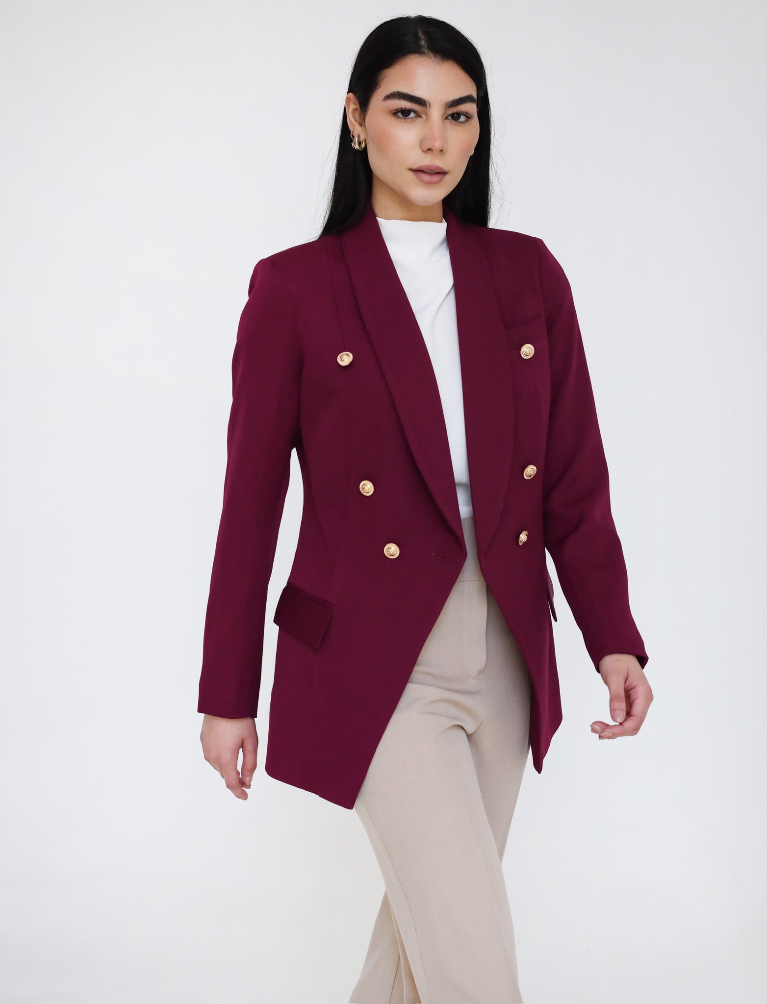 Elite Luxury Blazer Burgundy