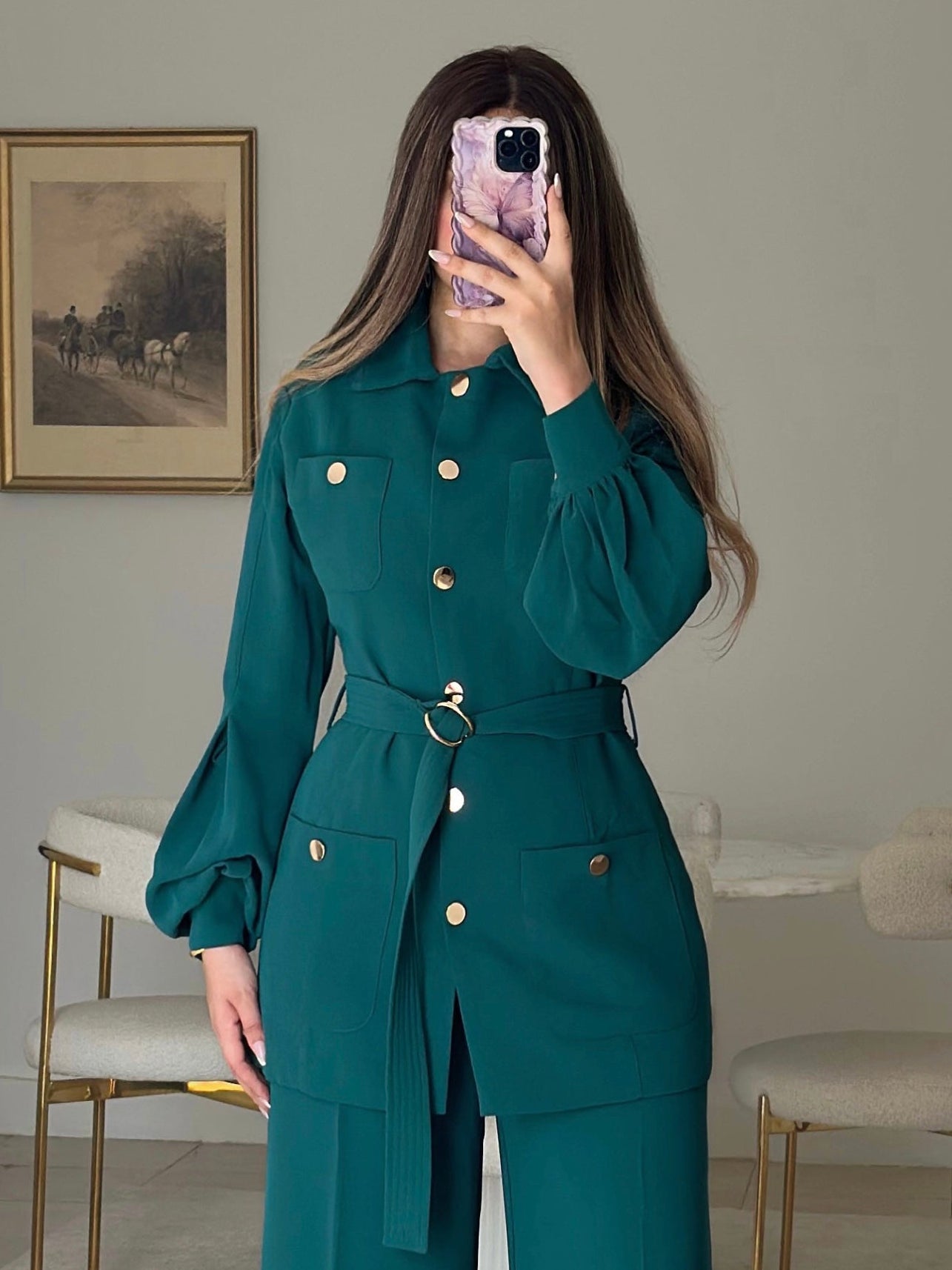 Casual Belted Blazer