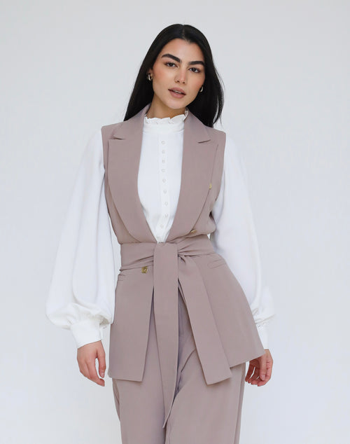 Elite Luxury Sleeves Suit Beige