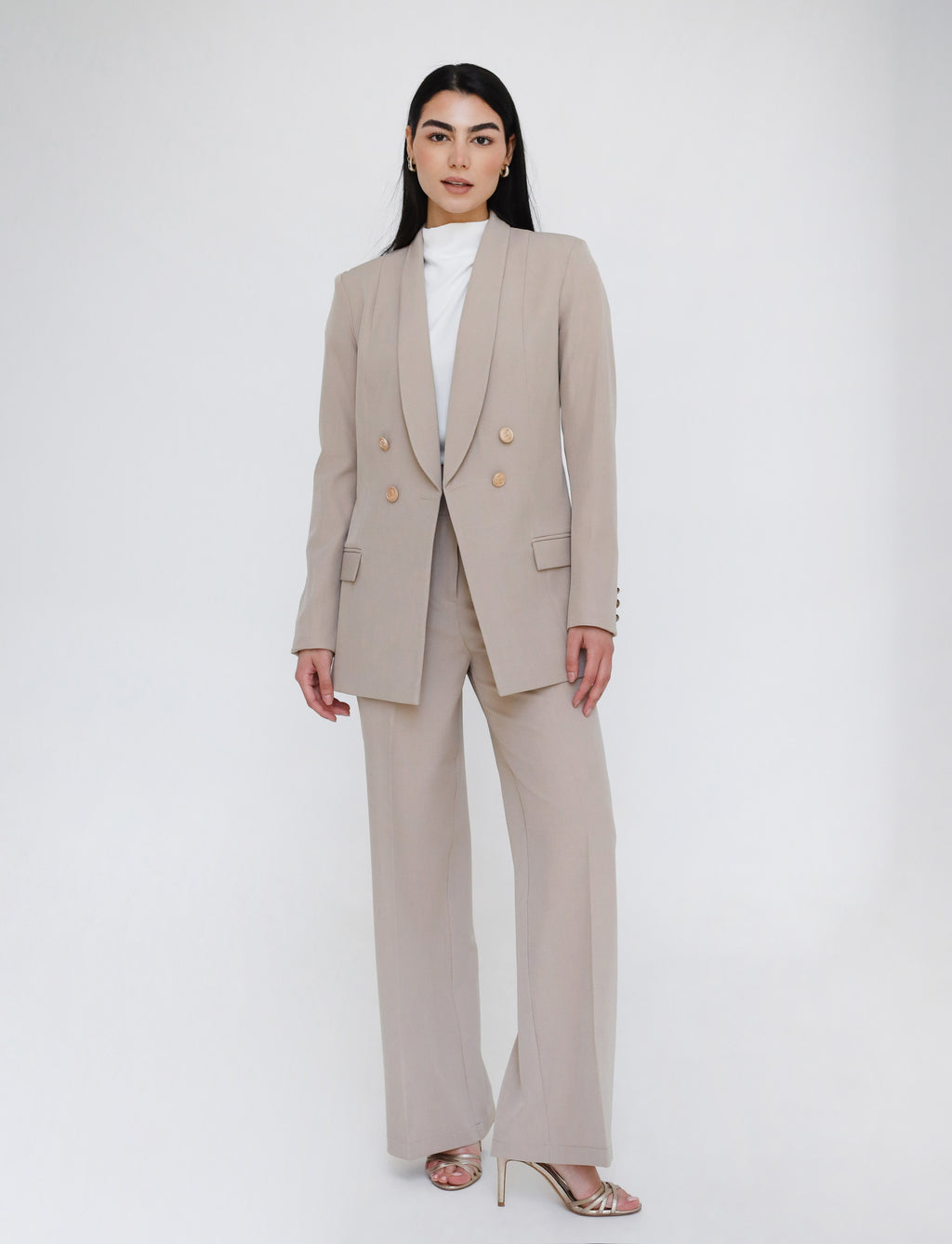 Elite Regular Fit Suit Beige