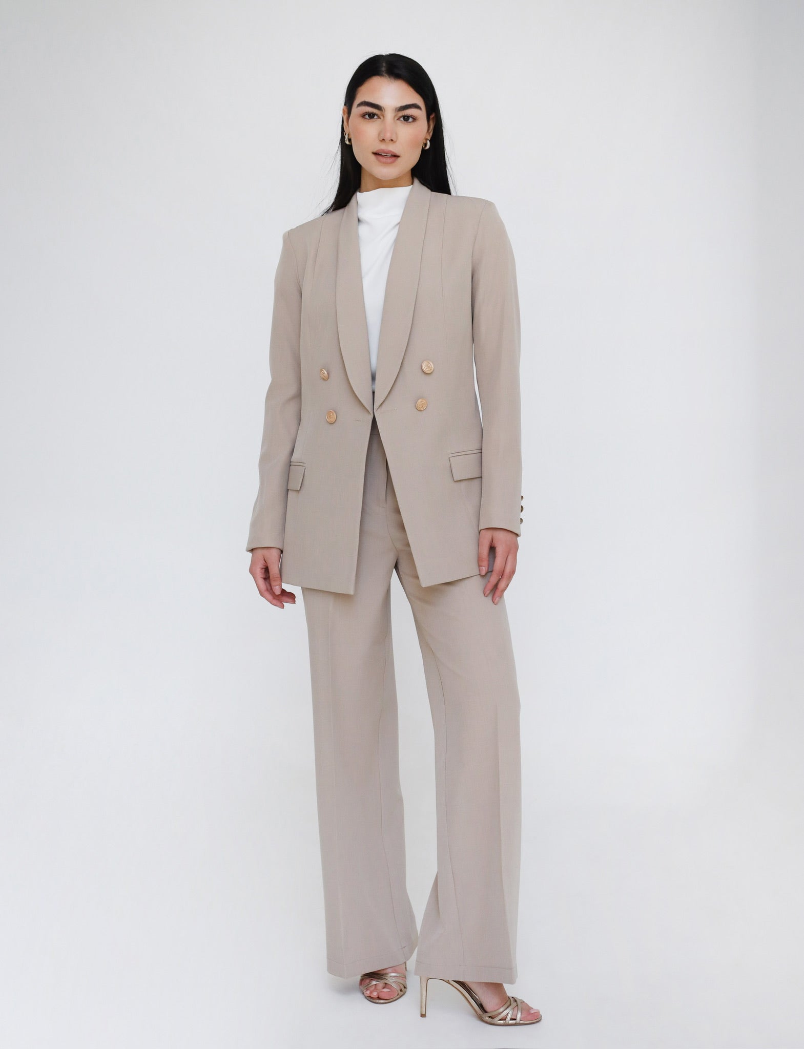 Elite Regular Fit Suit Beige