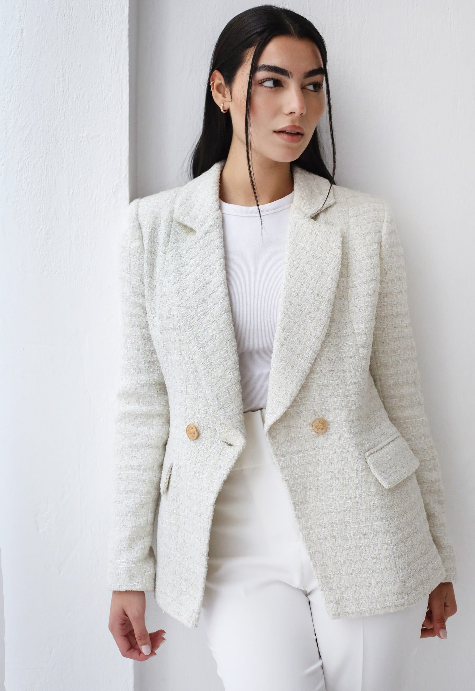 Elite Tweed off white Blazer