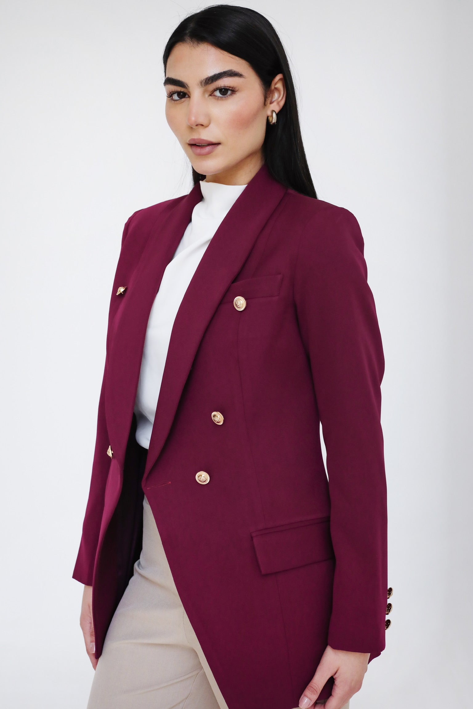 Elite Luxury Blazer Burgundy