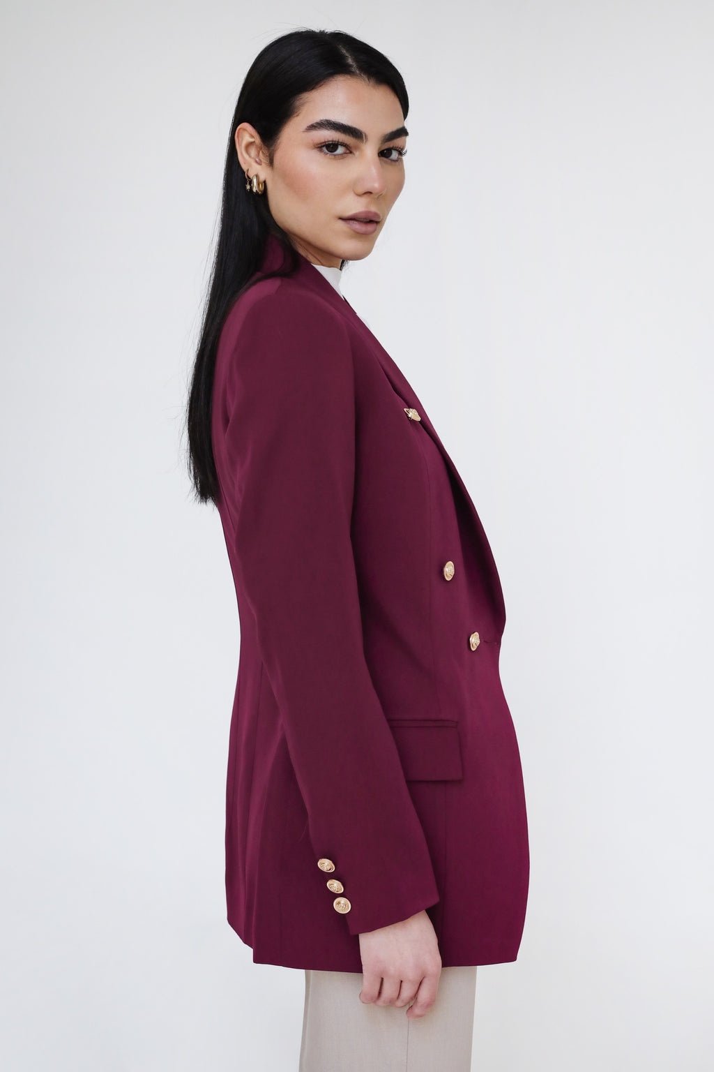 Elite Luxury Blazer Burgundy