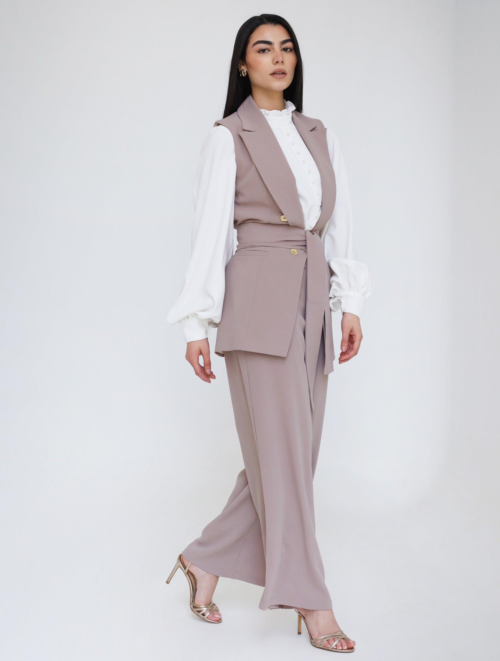Elite Luxury Sleeves Suit Beige