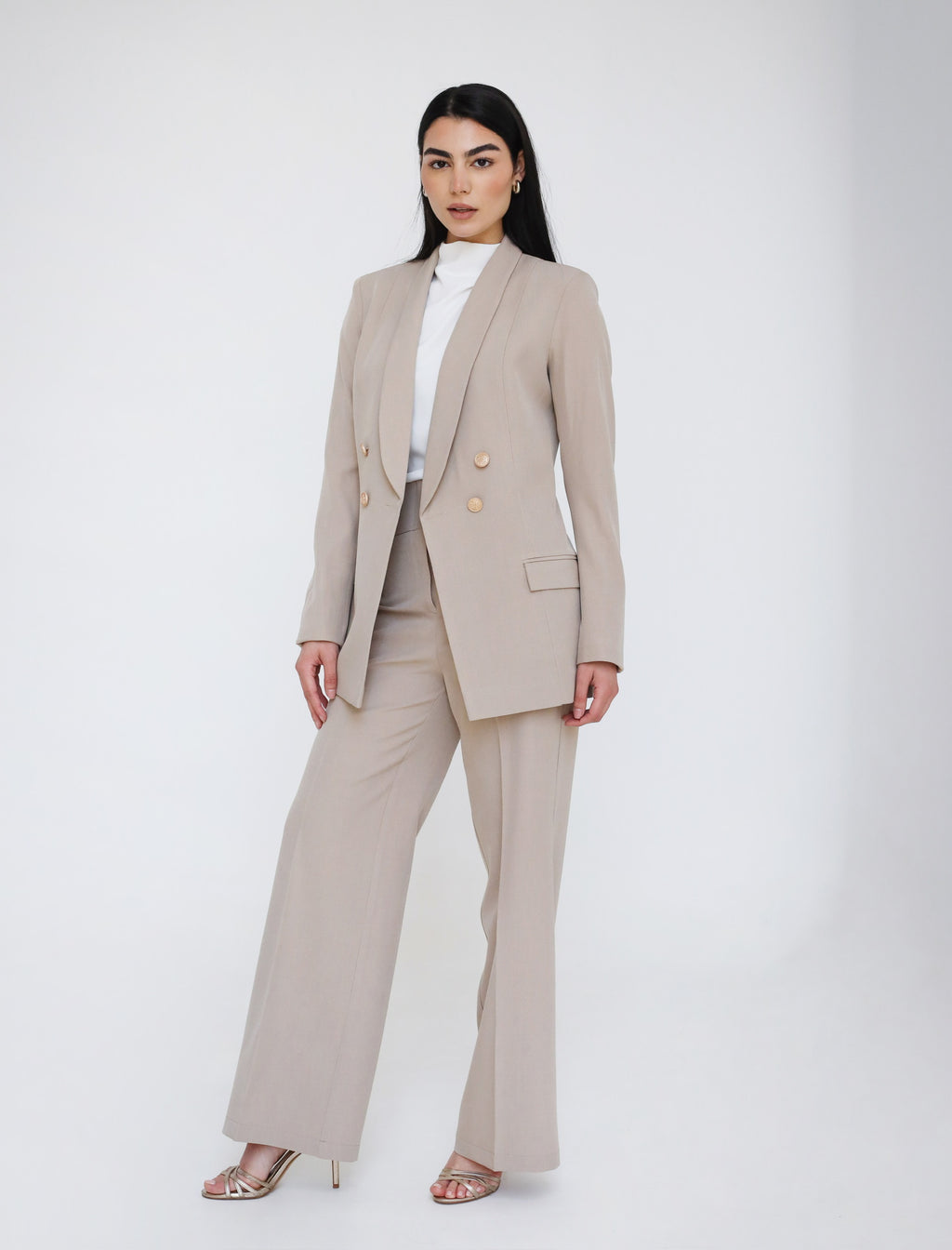 Elite Regular Fit Suit Beige