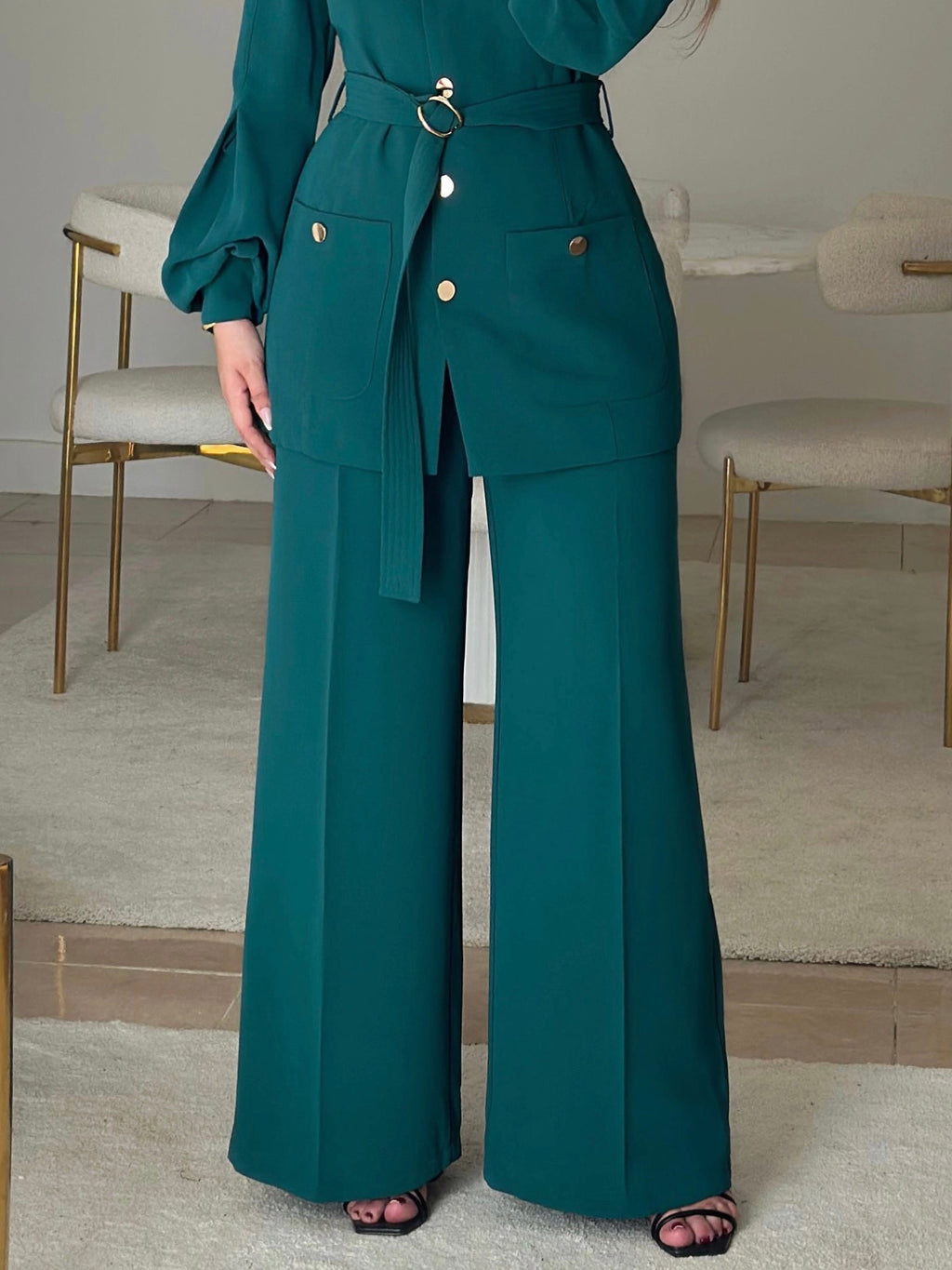 Modest Belted Set (Green)