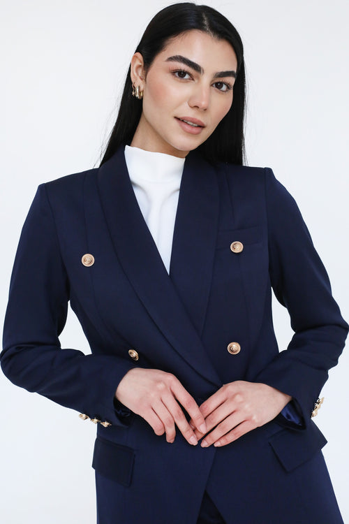 Elite Luxury Blazer Dark Blue