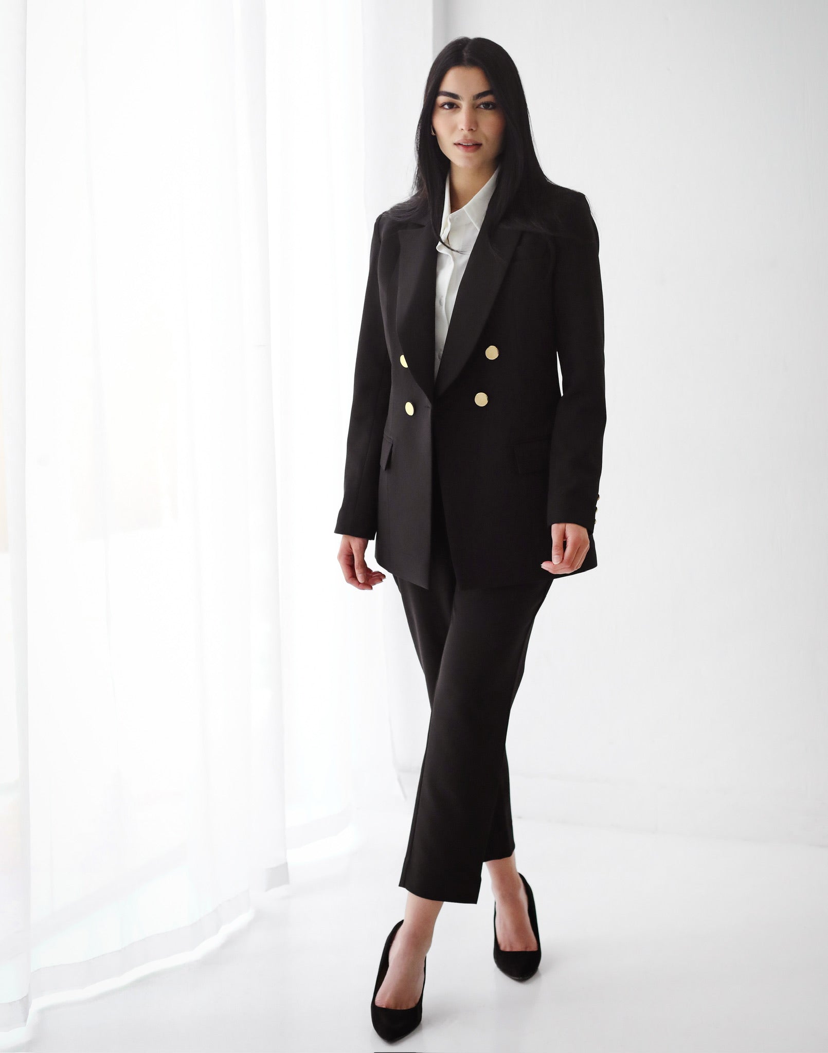 Elite Black Slim Fit Pants