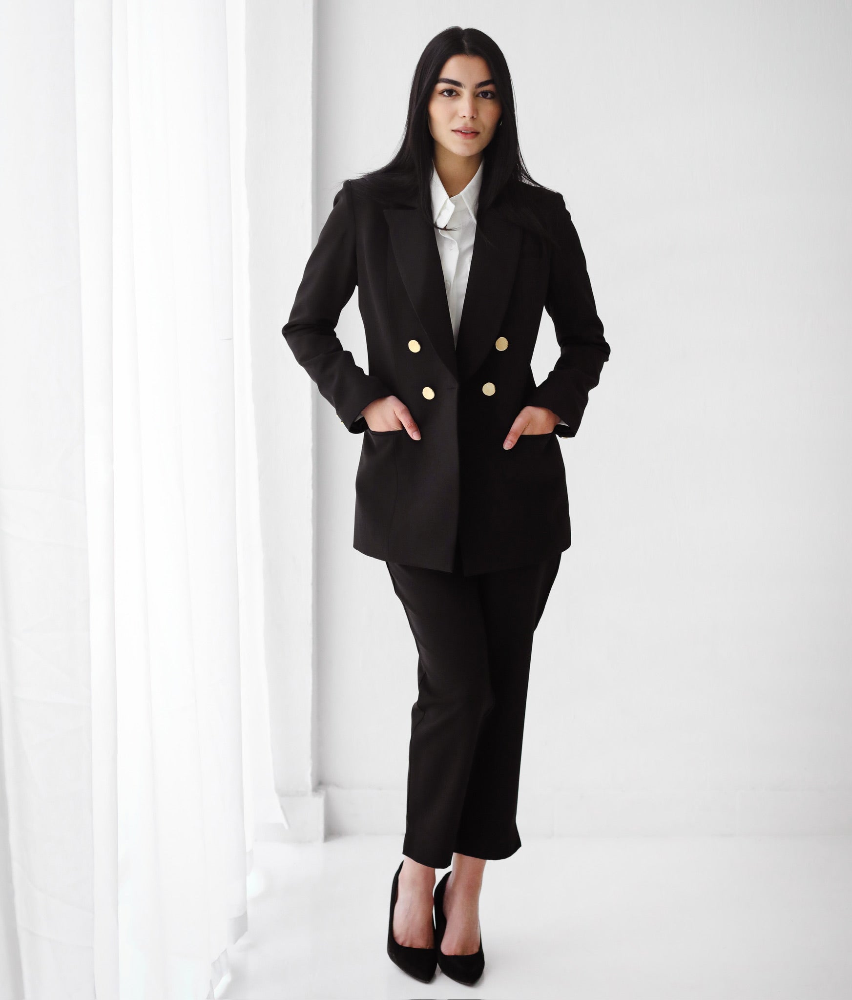 Elite Black Slim Fit Pants