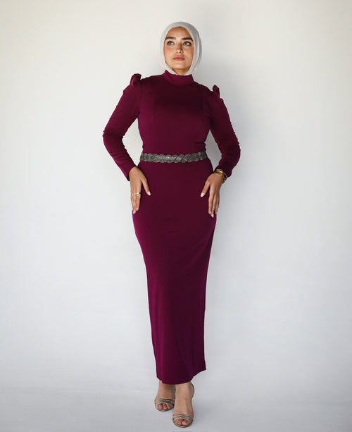 Dark Burgundy Dress